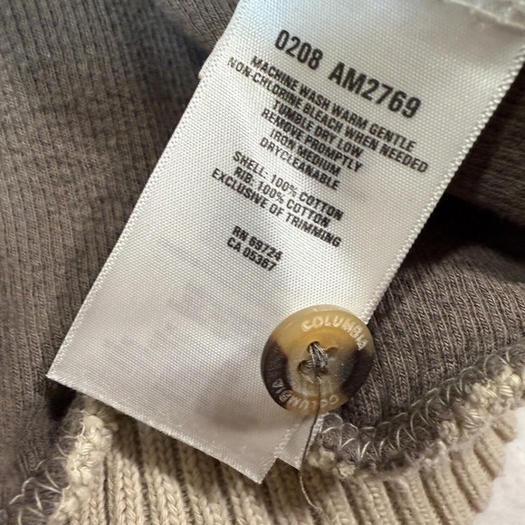Columbia XCO Sweater Mens L‎ Beige Long Sleeve Henley Pullover Outdoor Adult - Picture 4 of 9